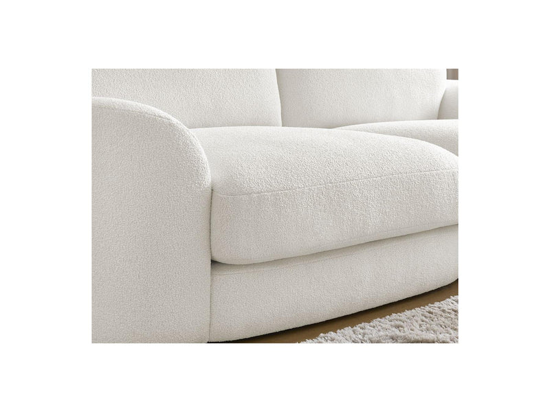 Canapé Droit Fixe - Leonore - Tissu Bouclette