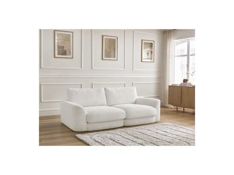 Canapé Droit Fixe - Leonore - Tissu Bouclette
