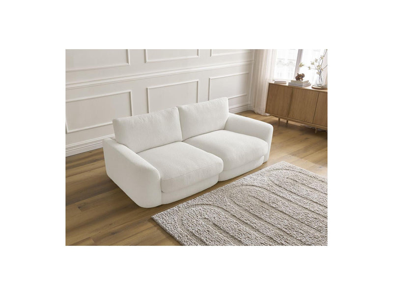 Canapé Droit Fixe - Leonore - Tissu Bouclette