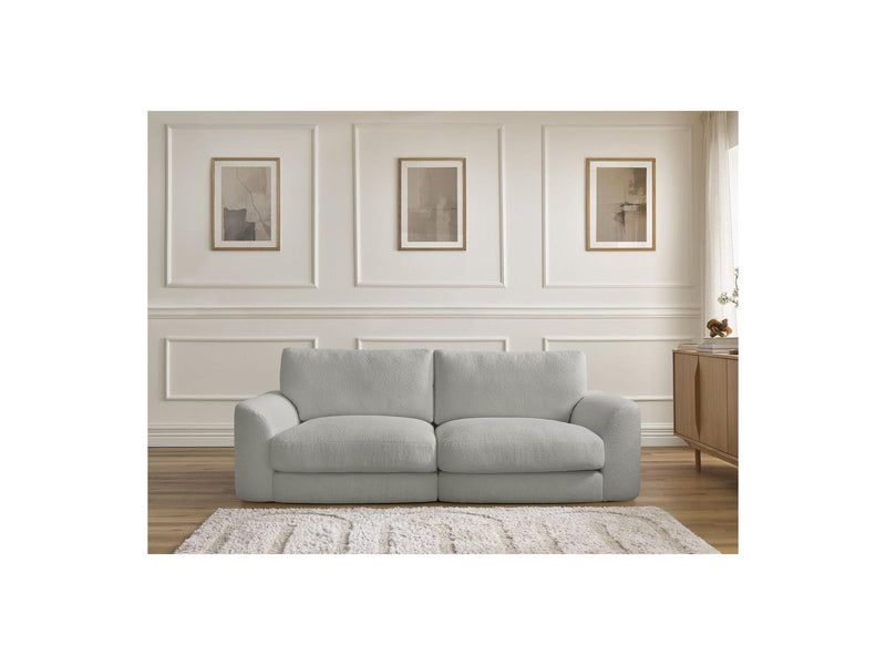 Canapé Droit Fixe - Leonore - Tissu Bouclette