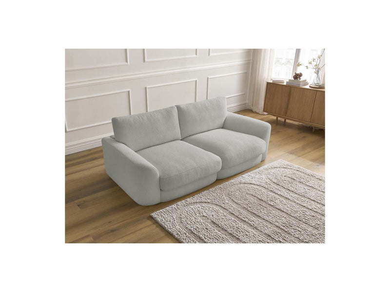 Canapé Droit Fixe - Leonore - Tissu Bouclette