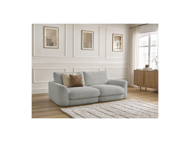 Canapé Droit Fixe - Leonore - Tissu Bouclette