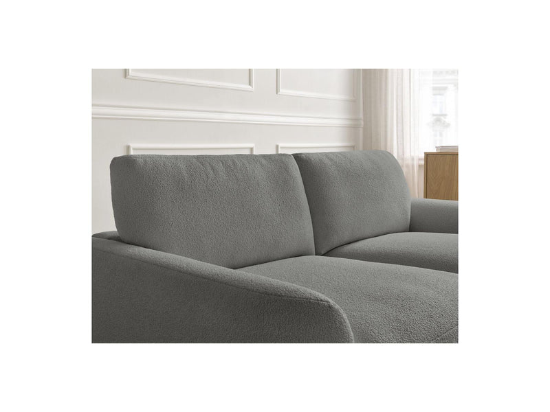 Canapé Droit Fixe - Leonore - Tissu Bouclette