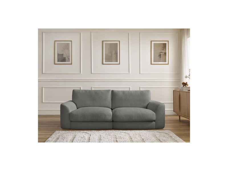 Canapé Droit Fixe - Leonore - Tissu Bouclette