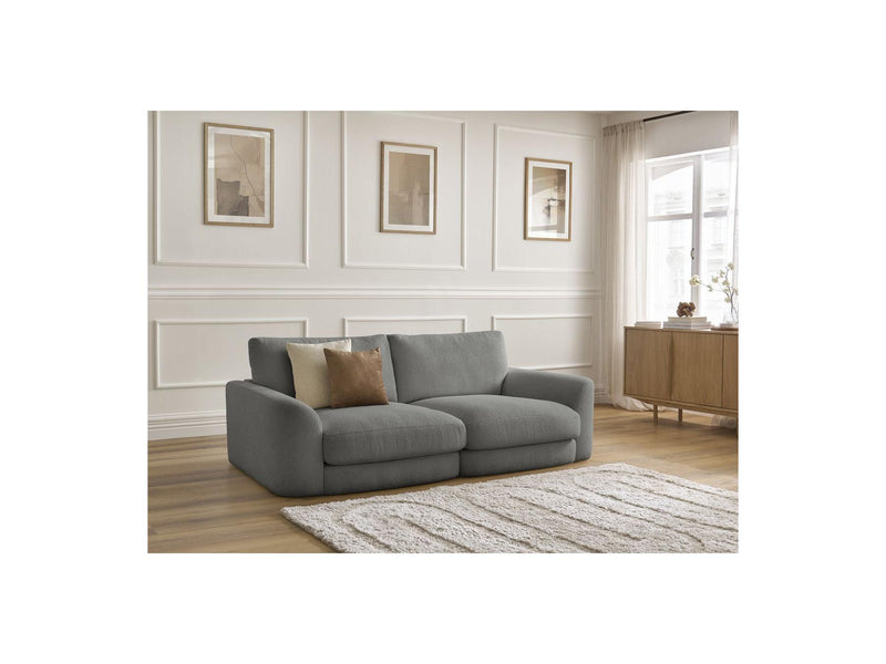 Canapé Droit Fixe - Leonore - Tissu Bouclette