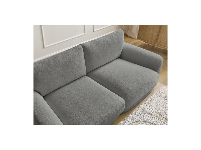 Canapé Droit Fixe - Leonore - Tissu Bouclette