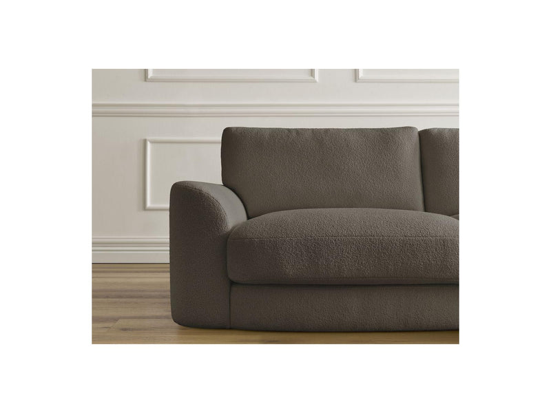 Canapé Droit Fixe - Leonore - Tissu Bouclette