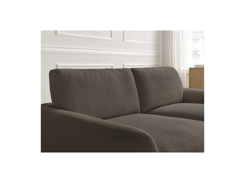 Canapé Droit Fixe - Leonore - Tissu Bouclette