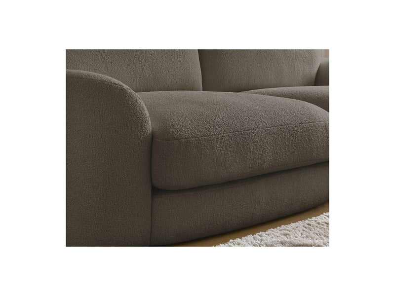 Canapé Droit Fixe - Leonore - Tissu Bouclette