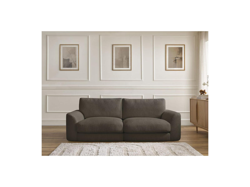 Canapé Droit Fixe - Leonore - Tissu Bouclette