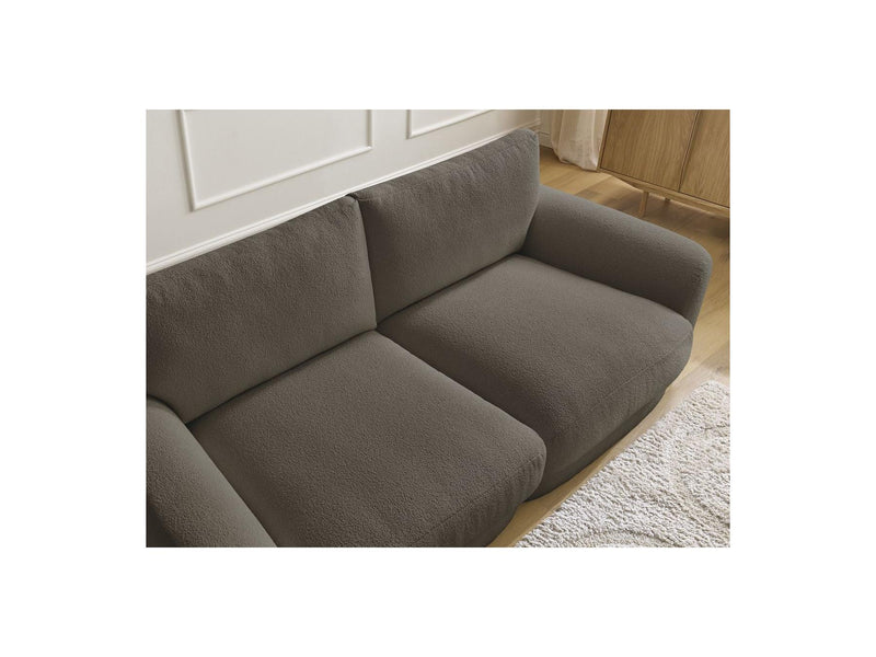 Canapé Droit Fixe - Leonore - Tissu Bouclette