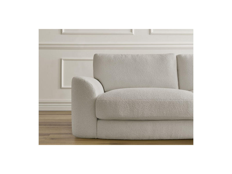 Canapé Droit Fixe - Leonore - Tissu Bouclette