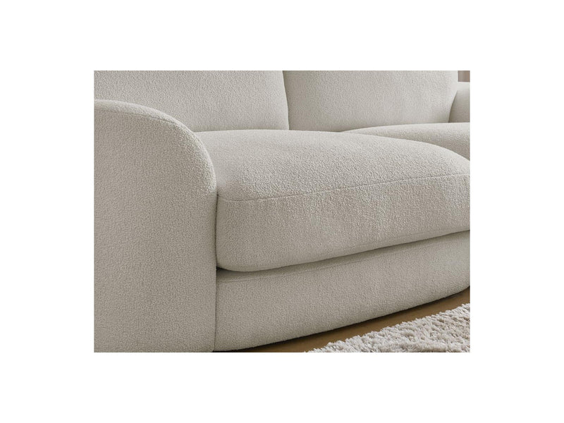 Canapé Droit Fixe - Leonore - Tissu Bouclette