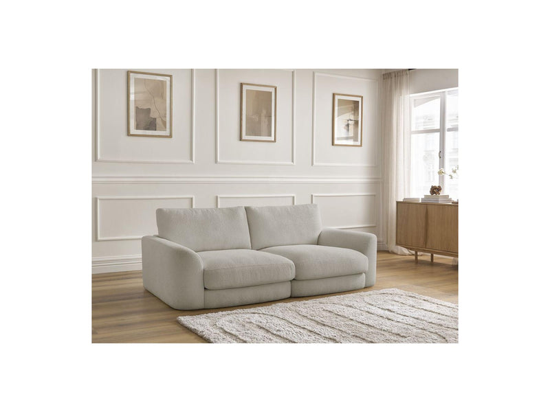 Canapé Droit Fixe - Leonore - Tissu Bouclette
