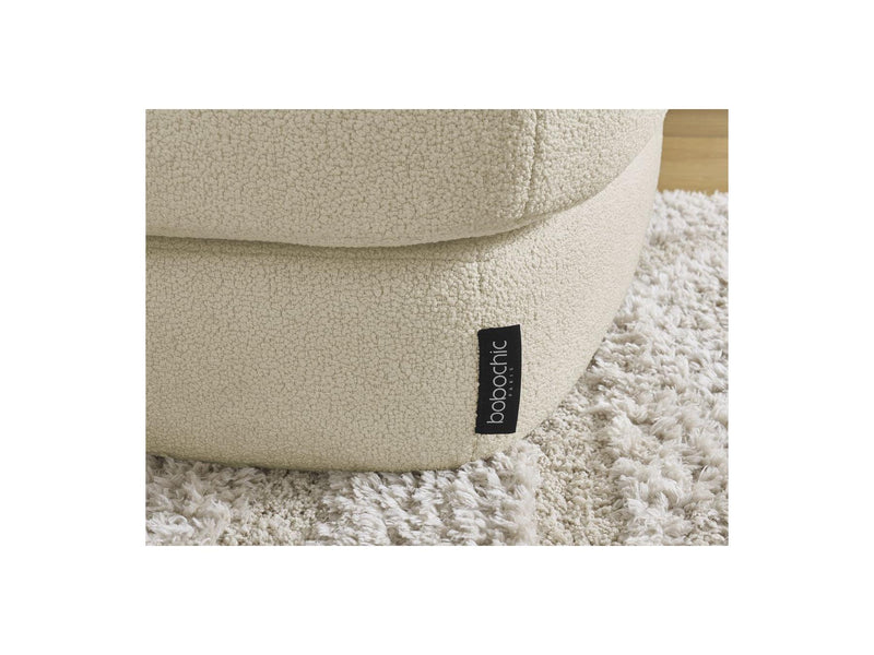 Canapé D'Angle Fixe - Leonore - Tissu Bouclette - Angle Droit