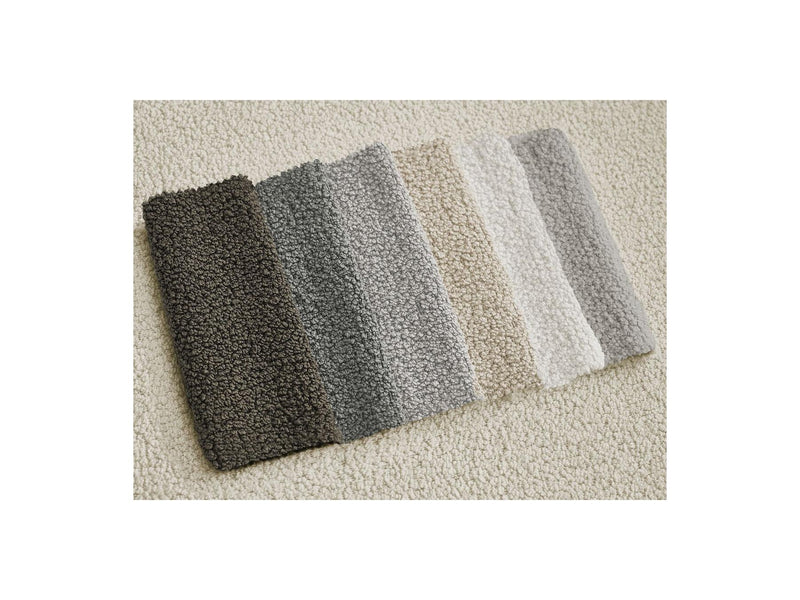 Canapé D'Angle Fixe - Leonore - Tissu Bouclette - Angle Droit