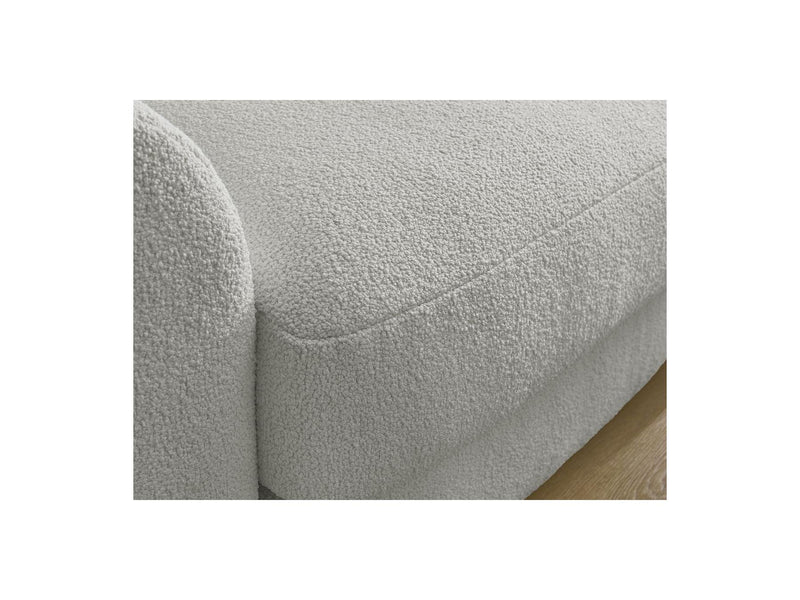 Canapé D'Angle Fixe - Leonore - Tissu Bouclette - Angle Droit