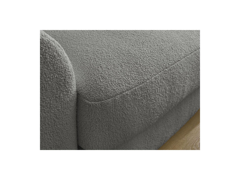 Canapé D'Angle Fixe - Leonore - Tissu Bouclette - Angle Droit