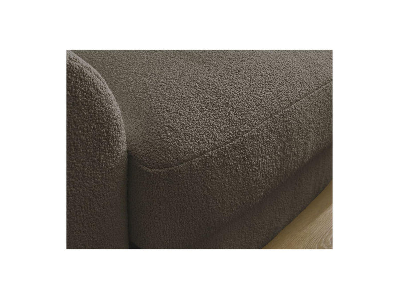 Canapé D'Angle Fixe - Leonore - Tissu Bouclette - Angle Droit