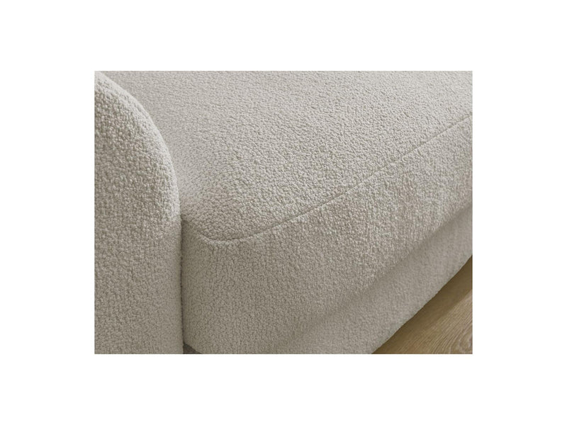 Canapé D'Angle Fixe - Leonore - Tissu Bouclette - Angle Droit