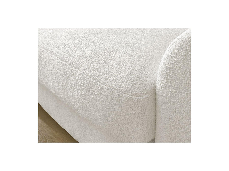 Canapé D'Angle Fixe - Leonore - Tissu Bouclette - Angle Gauche