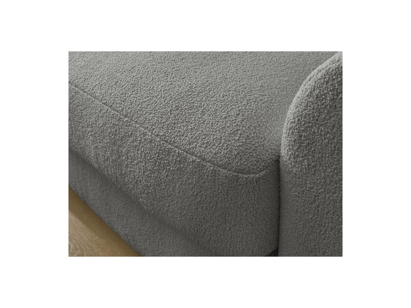 Canapé D'Angle Fixe - Leonore - Tissu Bouclette - Angle Gauche