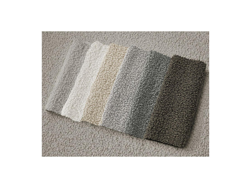 Canapé D'Angle Fixe - Leonore - Tissu Bouclette - Angle Gauche