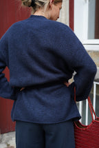 Lucien Navy Kimono Vest