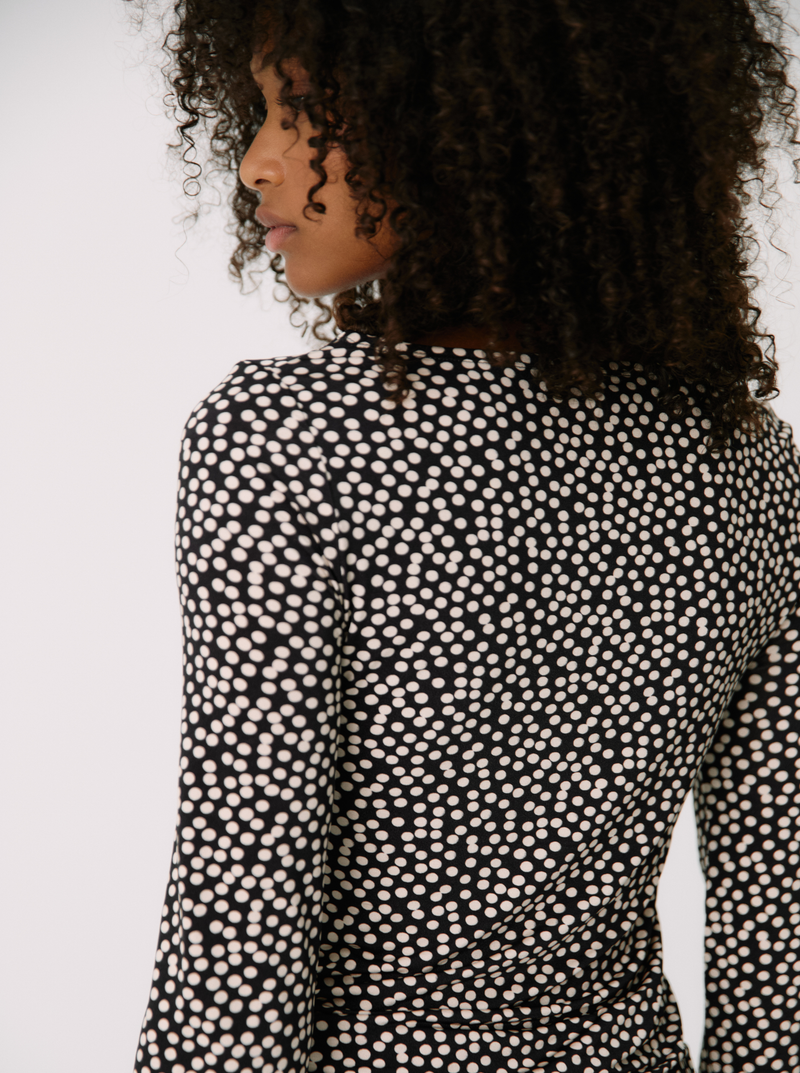 Top Party Dots Manches Longues