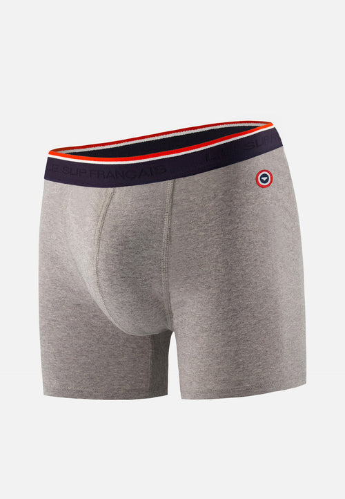 Boxer Long Gris En Coton - Michel Gris