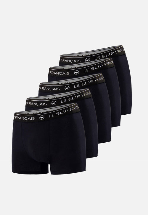 Lot De 5 Boxers Noir En Coton - Boxers Noir