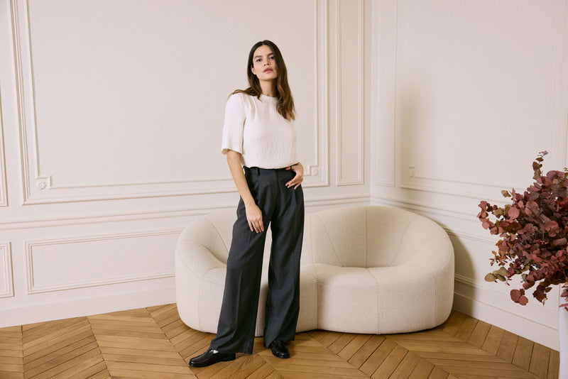 Le Tiago Tailoring Pants - Gray Upcycle