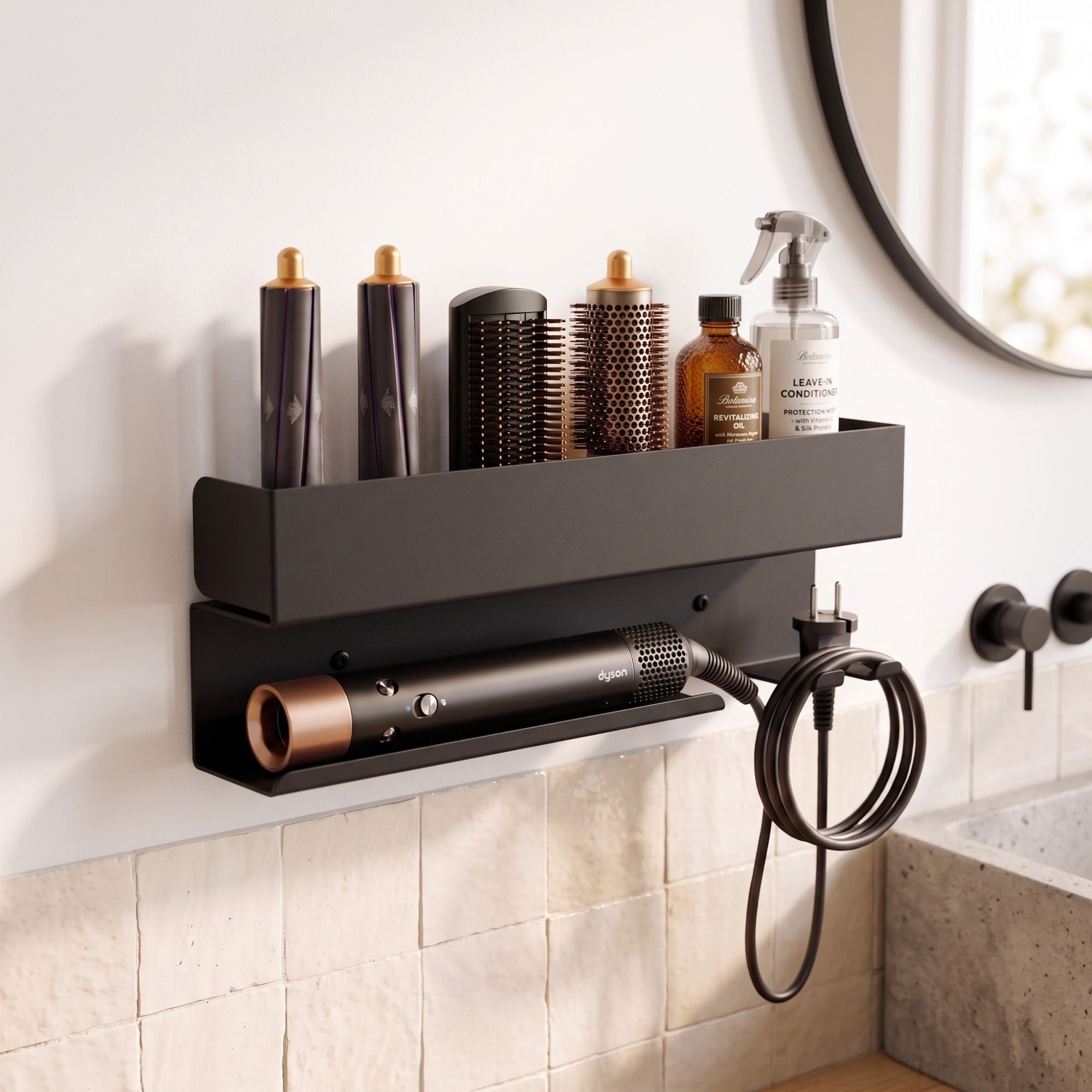 Le Pratique - Support Dyson Airwrap - Noir Mat Fine Texture