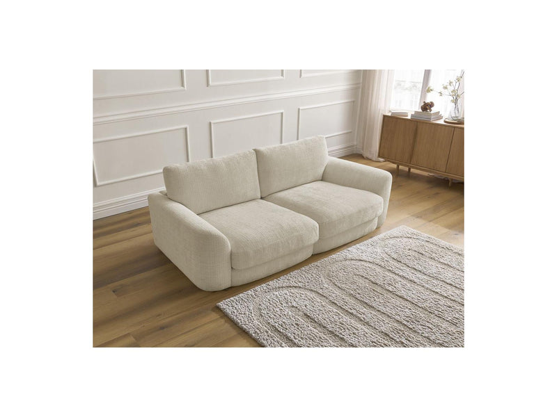 Canapé Droit Fixe - Leonore - Tissu Texturé