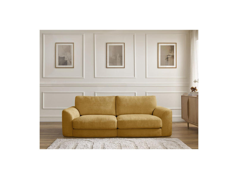 Canapé Droit Fixe - Leonore - Tissu Texturé