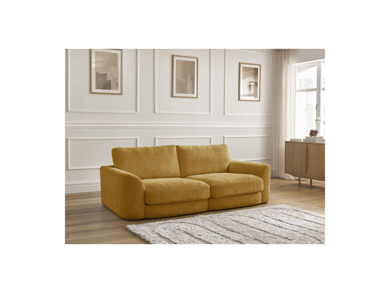 Canapé Droit Fixe - Leonore - Tissu Texturé