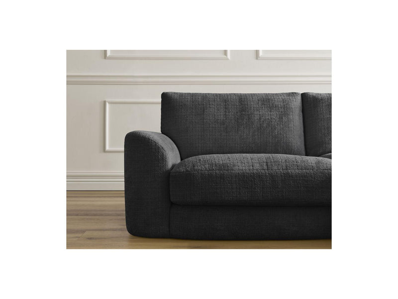 Canapé Droit Fixe - Leonore - Tissu Texturé