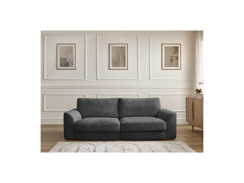 Canapé Droit Fixe - Leonore - Tissu Texturé