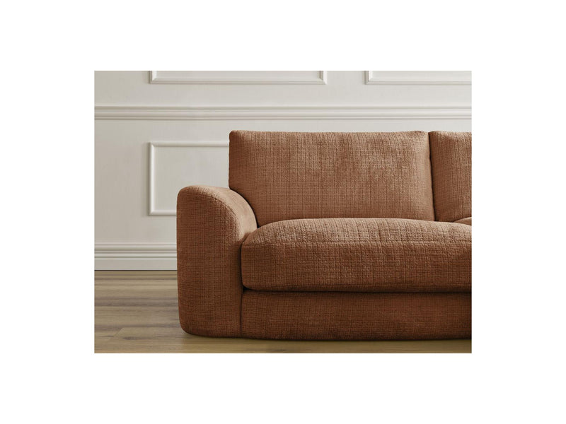 Canapé Droit Fixe - Leonore - Tissu Texturé