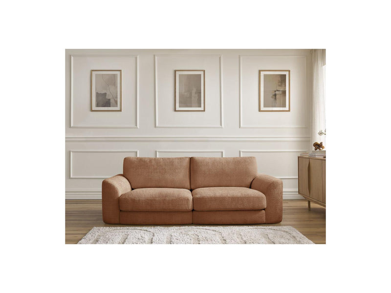 Canapé Droit Fixe - Leonore - Tissu Texturé