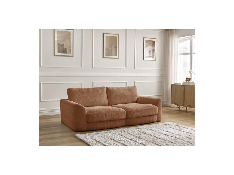 Canapé Droit Fixe - Leonore - Tissu Texturé