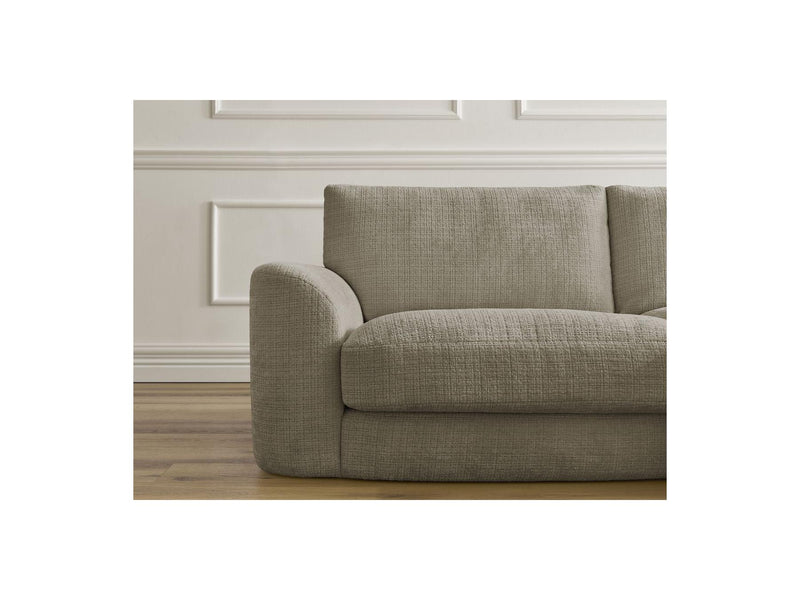 Canapé Droit Fixe - Leonore - Tissu Texturé