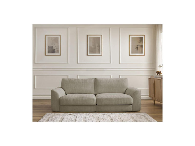 Canapé Droit Fixe - Leonore - Tissu Texturé