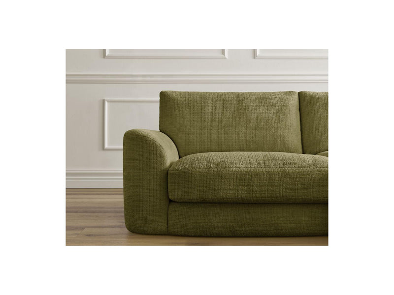 Canapé Droit Fixe - Leonore - Tissu Texturé