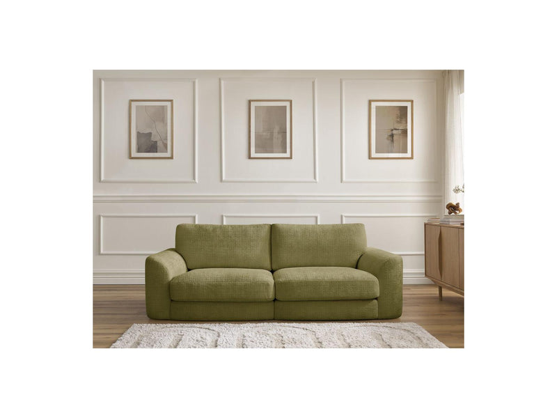 Canapé Droit Fixe - Leonore - Tissu Texturé