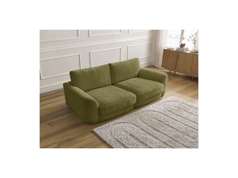 Canapé Droit Fixe - Leonore - Tissu Texturé