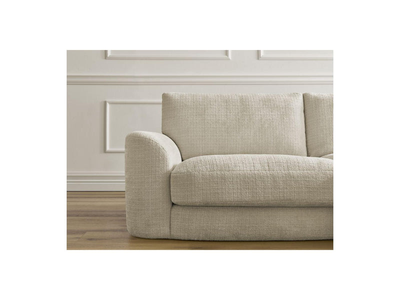 Canapé D'Angle Fixe - Leonore - Tissu Texturé - Angle Droit