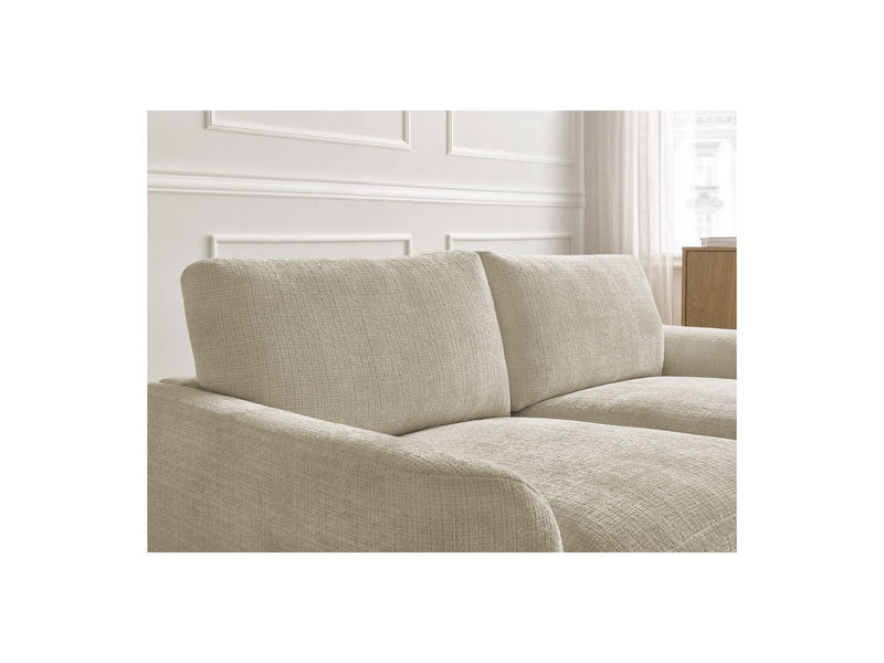 Canapé D'Angle Fixe - Leonore - Tissu Texturé - Angle Droit