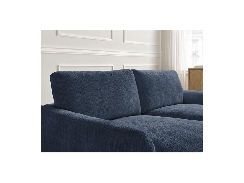 Canapé D'Angle Fixe - Leonore - Tissu Texturé - Angle Droit