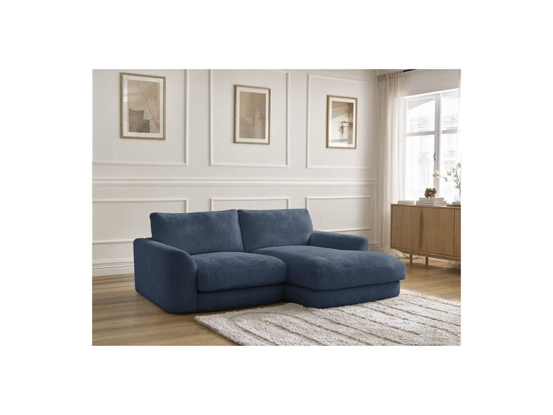 Canapé D'Angle Fixe - Leonore - Tissu Texturé - Angle Droit